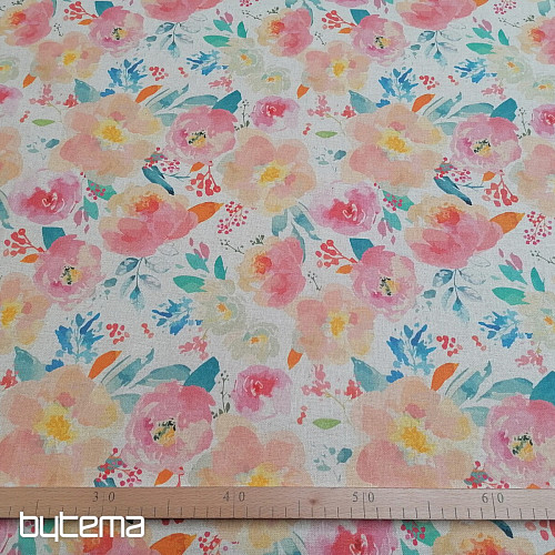 Tissu déco Fleurs pastel