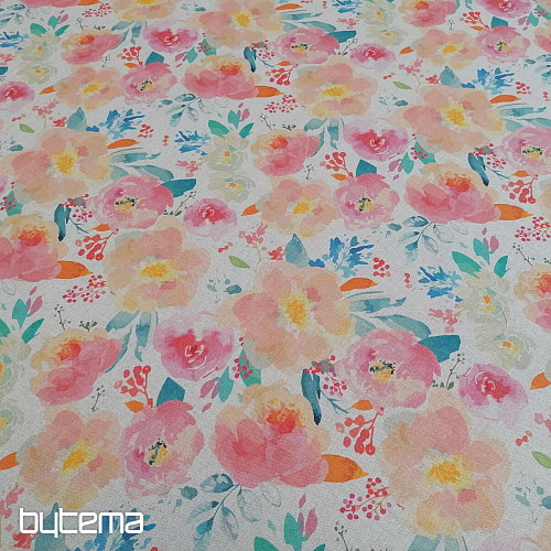 Tissu déco Fleurs pastel
