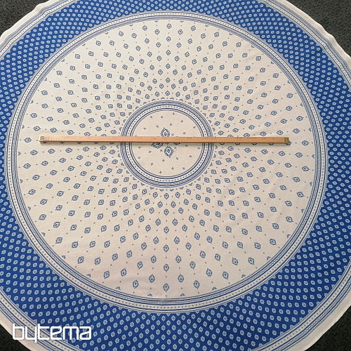 Nappe ronde - folklore bleu Ø 175 cm