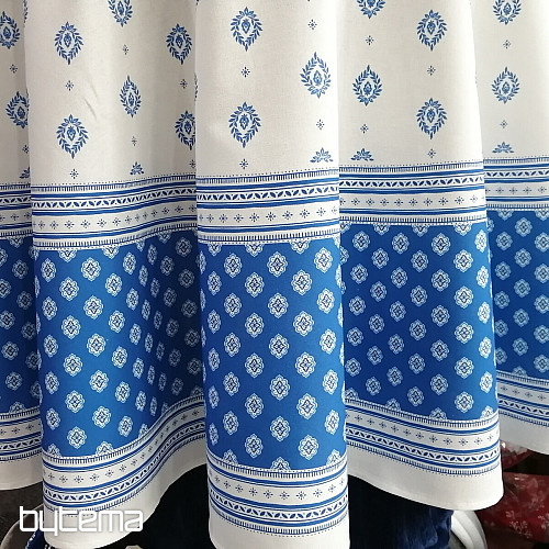 Nappe ronde - folklore bleu Ø 175 cm
