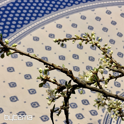 Nappe ronde - folklore bleu Ø 175 cm