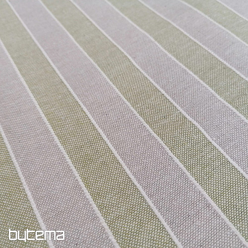 Tissu déco Rayures Trebol - vert 2 cm 66