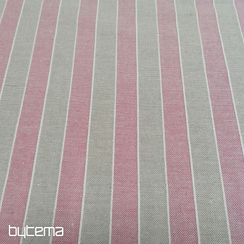 Tissu déco Rayures Trebol - rose 2 cm 76