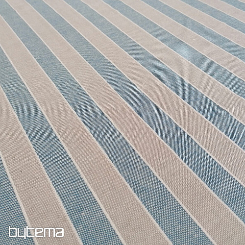 Tissu déco Rayures Trebol - bleu 2 cm 77