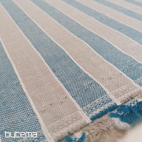 Tissu déco Rayures Trebol - bleu 2 cm 77