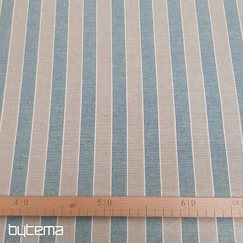 Tissu déco Rayures Trebol - bleu 2 cm 77