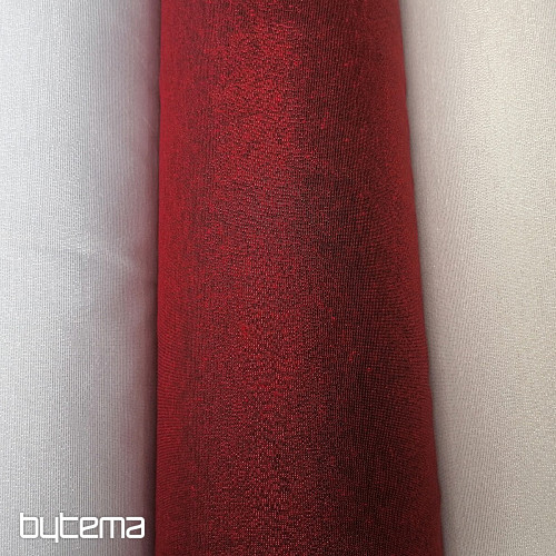 Tissu de décoration de Noël Père Noël avec lurex bordeaux