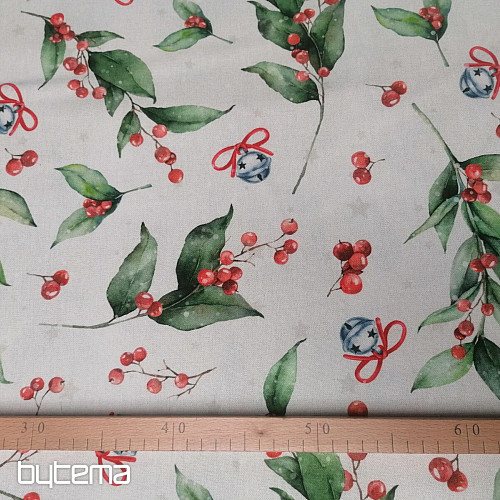 Tissu de décoration de Noël Grand houx