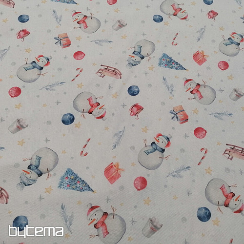 Tissu de décoration de Noël SNOWMEN