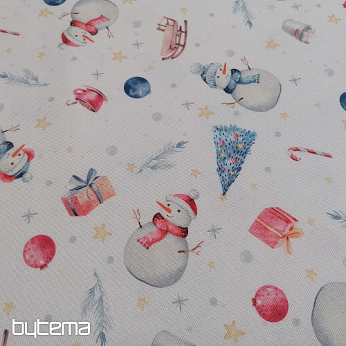 Tissu de décoration de Noël SNOWMEN