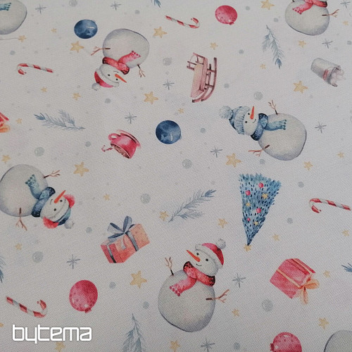 Tissu de décoration de Noël SNOWMEN