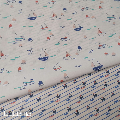 Tissu en coton Navires