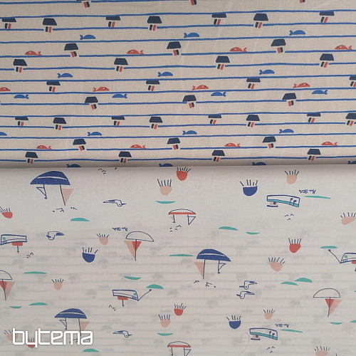 Tissu en coton Navires