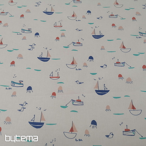 Tissu en coton Navires