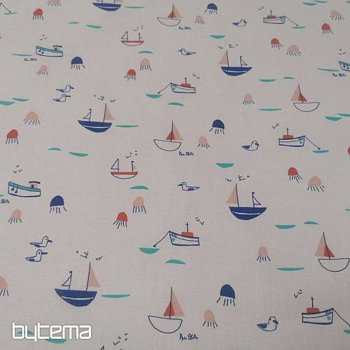 Tissu en coton Navires