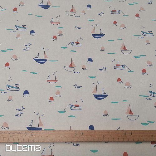 Tissu en coton Navires