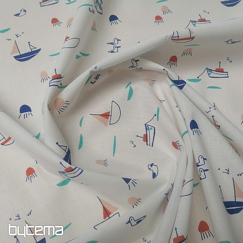 Tissu en coton Navires