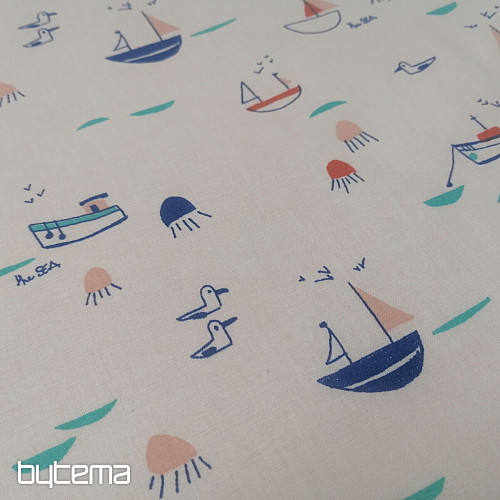Tissu en coton Navires