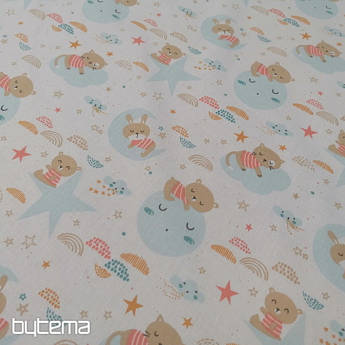 Tissu en coton Animaux endormis