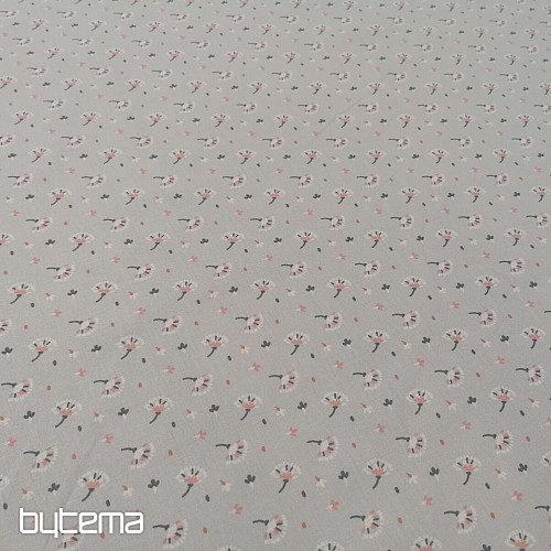 Tissu coton Galon gris