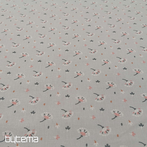 Tissu coton Galon gris