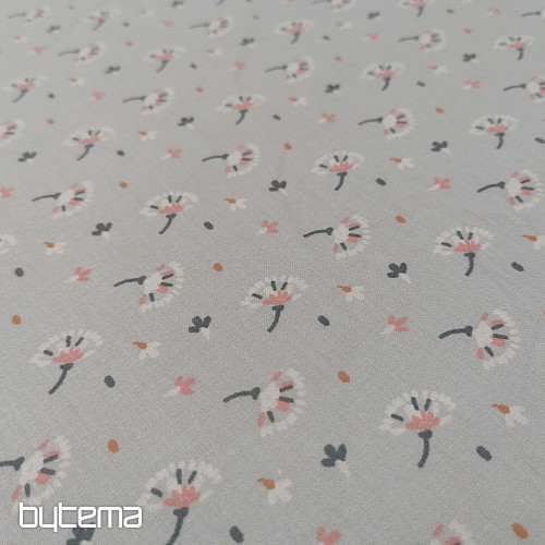 Tissu coton Galon gris