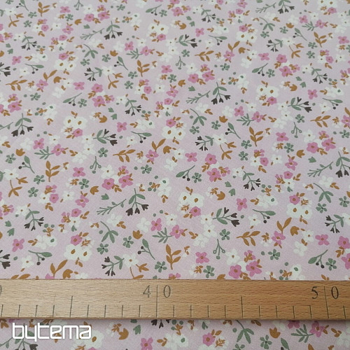 Tissu coton Zalia fleurs rose