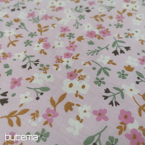 Tissu coton Zalia fleurs rose