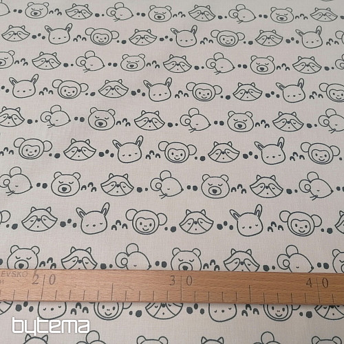 Tissu à peindre - animaux