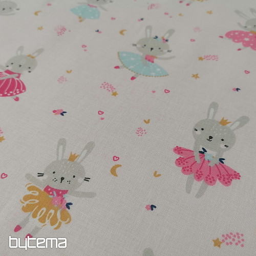 Tissu coton Lapin Fée