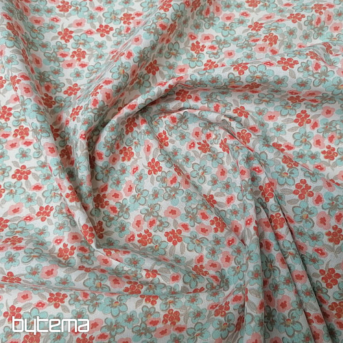 Tissu coton Fleurs Lilas
