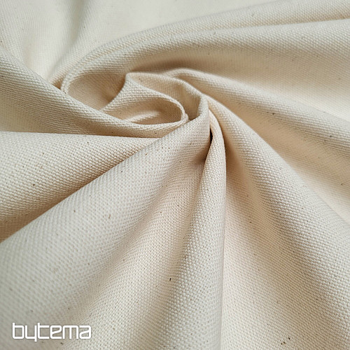 Tissu coton UNI SMETANA coton grossier 220g