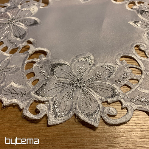 Nappe de Noël brodée Étoile Argentée