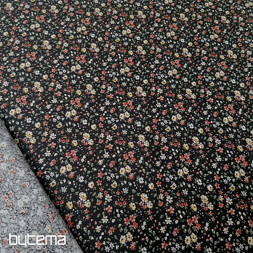 Tissu coton LEONIE noir