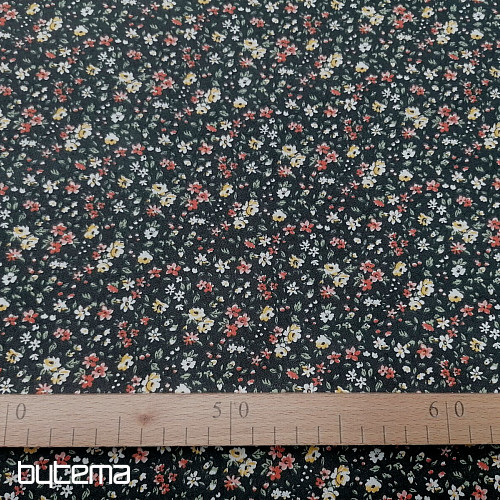 Tissu coton LEONIE noir