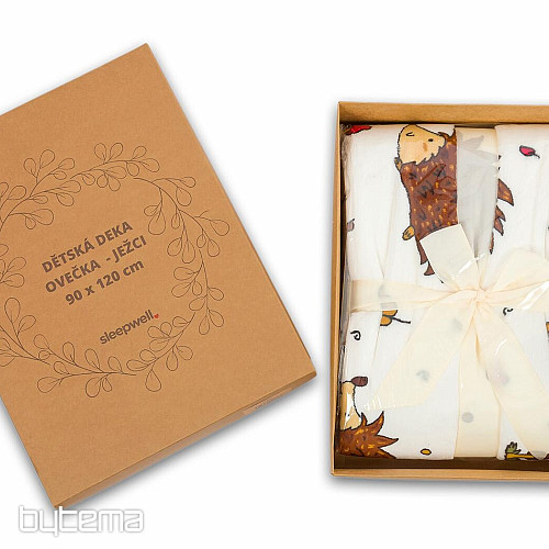 Couverture enfant MOUTON dans un coffret cadeau - HÉRISSON