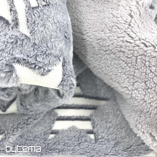 Couverture enfant SHINY gris avec agneau