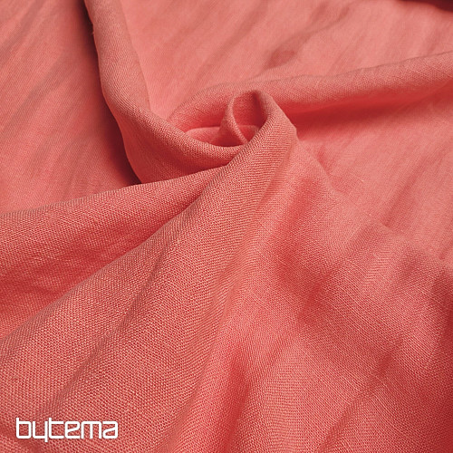 Tissu lin CORAIL - rose
