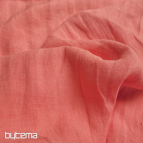 Tissu lin CORAIL - rose