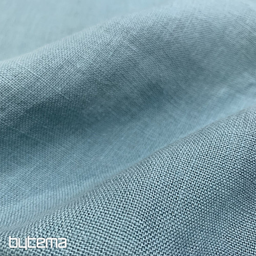 Tissu lin - turquoise clair