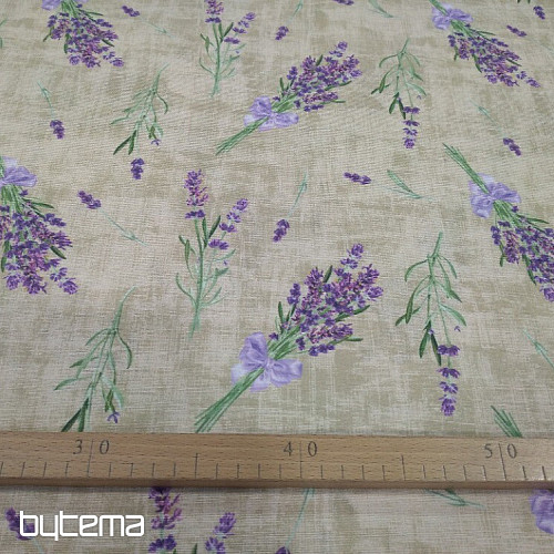 Tissu décoratif LAVANDE AVEC NŒUD