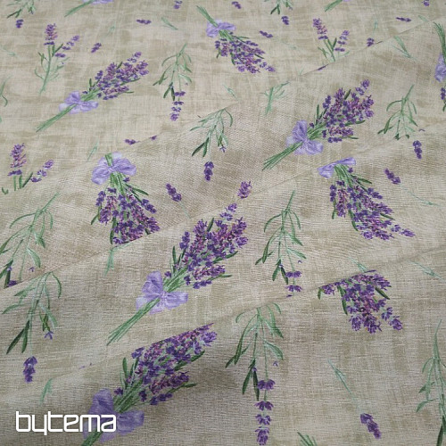 Tissu décoratif LAVANDE AVEC NŒUD