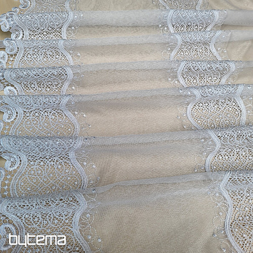 Rideau brodé de luxe GERSTER 11786/0001