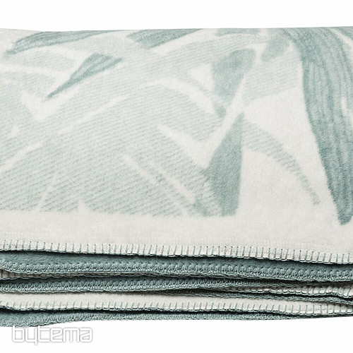 Couverture en coton BAMBOO feuilles vertes 2218/51