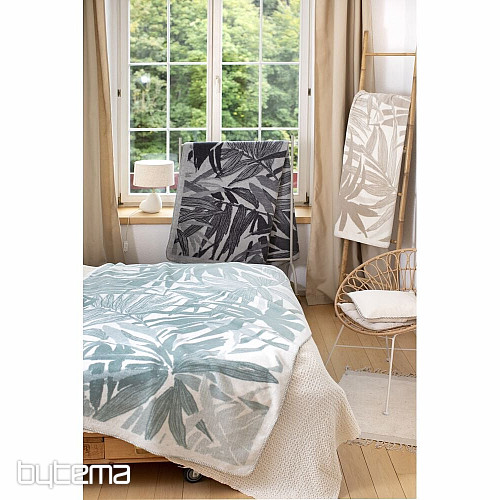 Couverture en coton BAMBOO feuilles vertes 2218/51