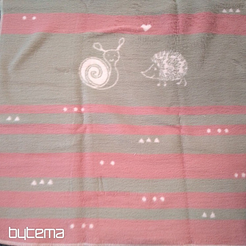 Couverture enfant MAJA 1657/10 rose 75x100