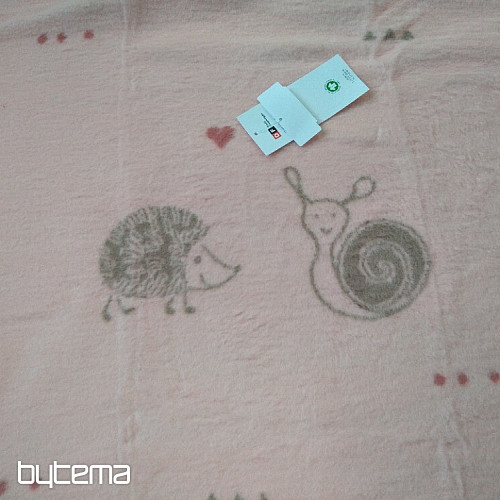 Couverture enfant MAJA 1657/10 rose 75x100