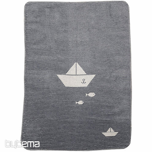 Couverture enfant PANDA 2201/97 gris 75x100