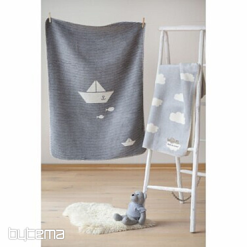 Couverture enfant PANDA 2201/97 gris 75x100