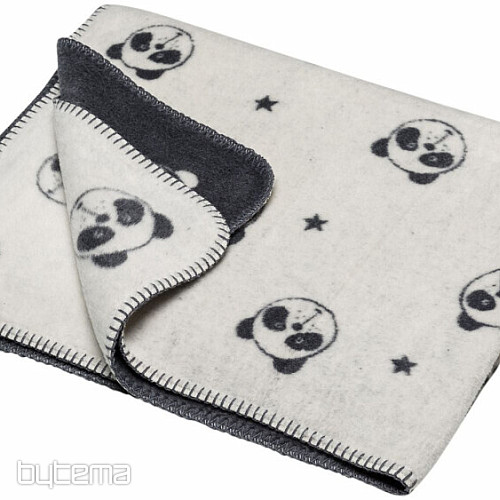 Couverture enfant PANDA 2212/60 ivoire 75x100